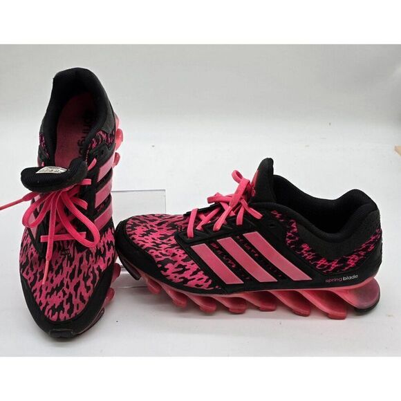 Adidas Springblade Women's Running Shoes Pink & Black Size 8 - Picture 6 of 9